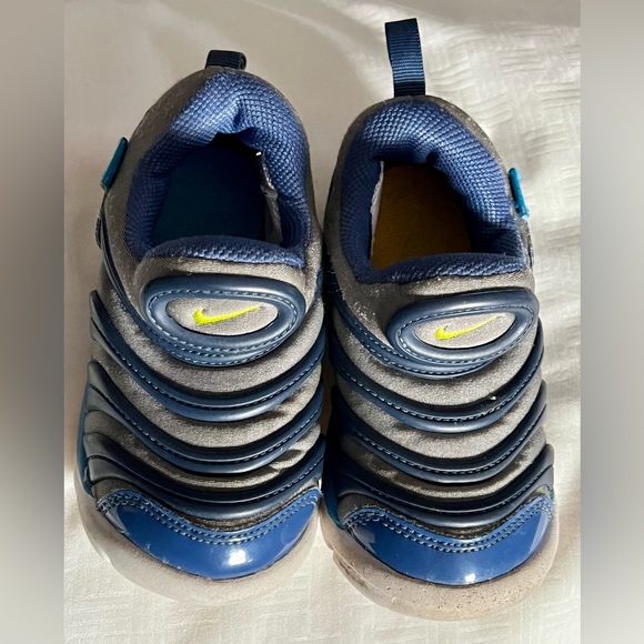 KIDS' DYNAMO FREE TRAINER IN PEWTER/ GREEN/ NAVY - Picture 1 of 7